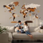 Woodilab Multilayered 3D Wooden World Map – Unique Wall Art & Perfect Travel Gift - Image 3