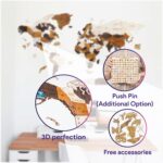 Woodilab Multilayered 3D Wooden World Map – Unique Wall Art & Perfect Travel Gift - Image 6