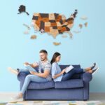 Woodilab 3D Wooden USA Map Wall Art – Large US Travel Map with Push Pins | Unique Gift for Travelers & Home Décor - Image 8