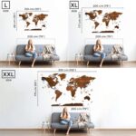 Woodilab Wooden Map of the World for Wall – Large 2D Wood Art Décor with Push Pins | Travel Gift for Wanderlusters & Home Decor Enthusiasts - Image 3