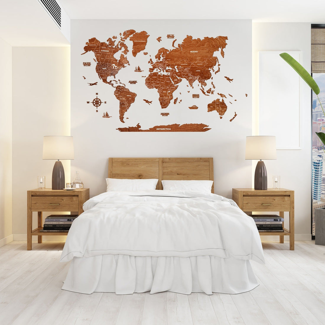 Elevate Your Home Decor with a Stunning Wooden World Map for Wall