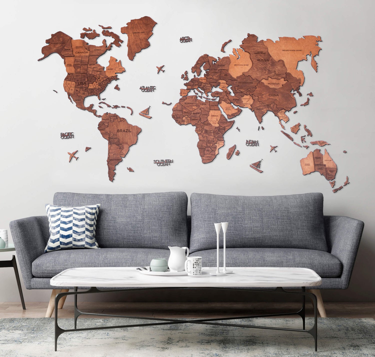 Exploring the Art of Navigation and Home Decor - The Allure of the Map of the World Wood