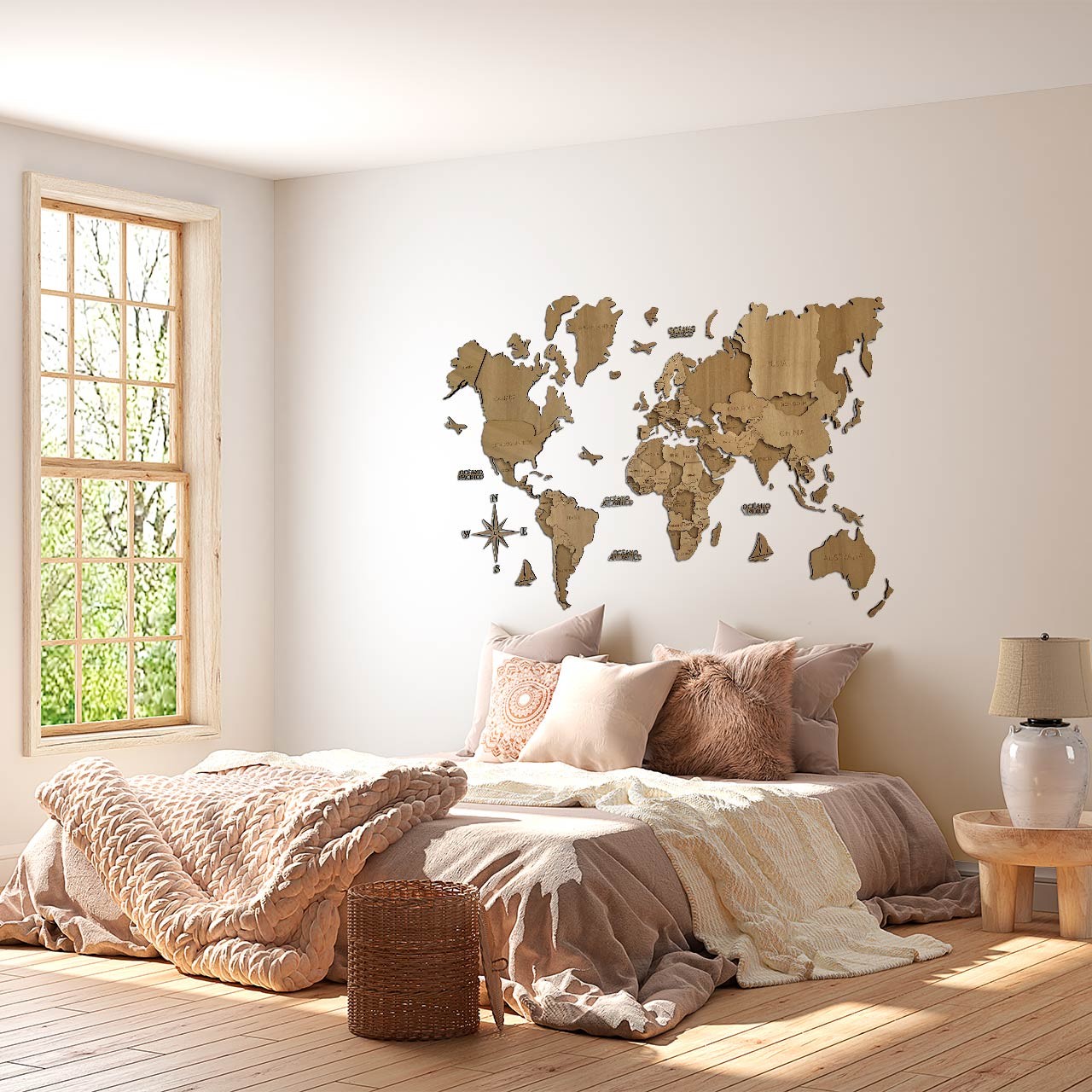Showcase Your Love for Travel with Worldmap Wood Pieces