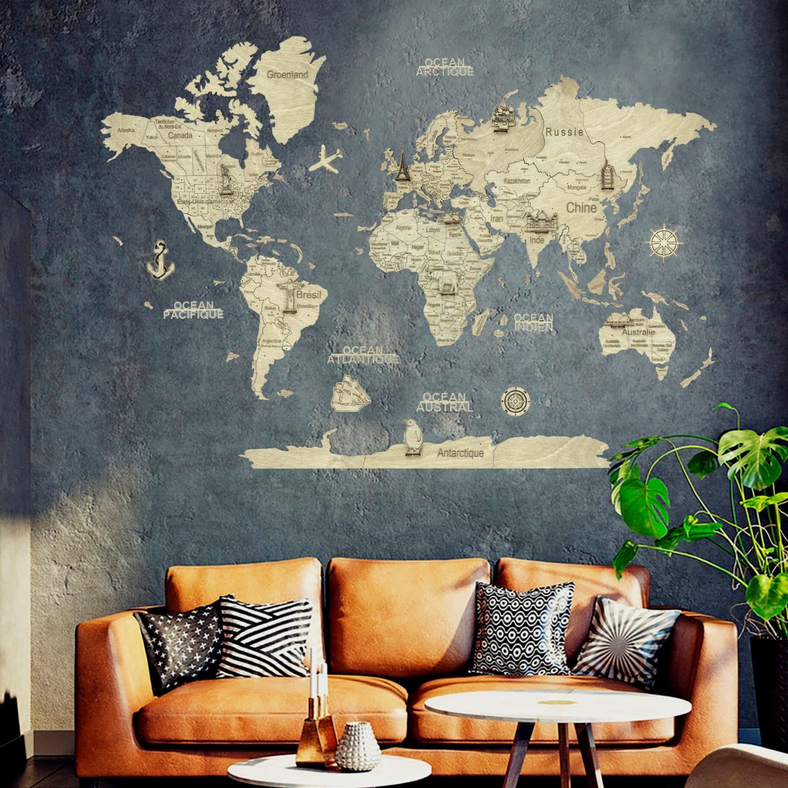 Showcase Your Love for Travel with Worldmap Wood Pieces