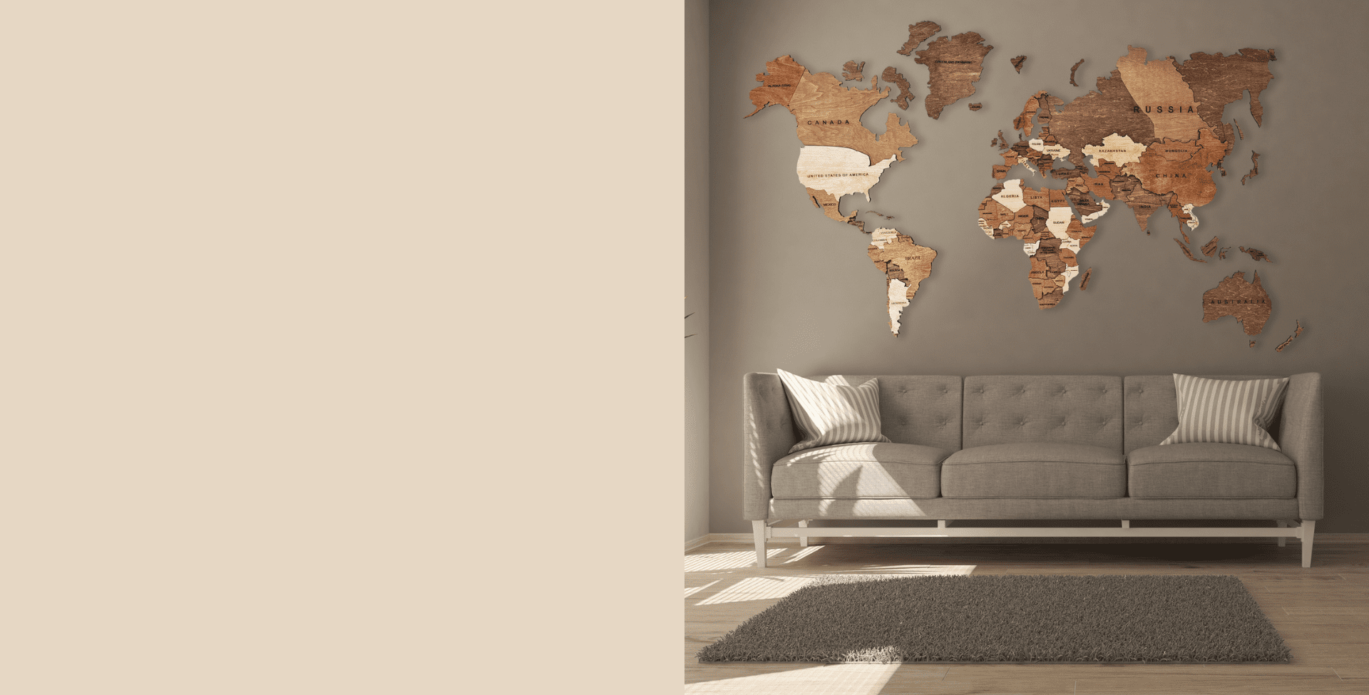 Revealing the Charm of the Map of the World Wood – An Artistic Journey Through Our Planet